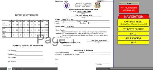 Automated grade sheet with SF1 and SF9 | Time-Saving School Forms for Teachers
